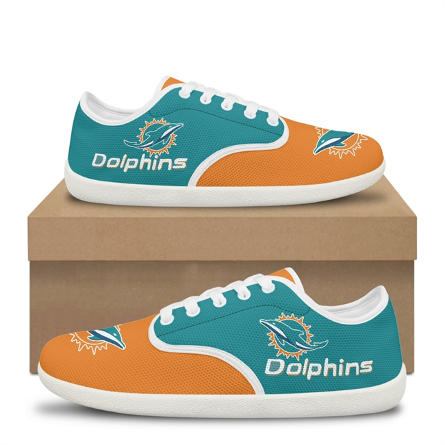 Women's Miami Dolphins Low Top Sneakers/Shoes 001(Pls check description for details)